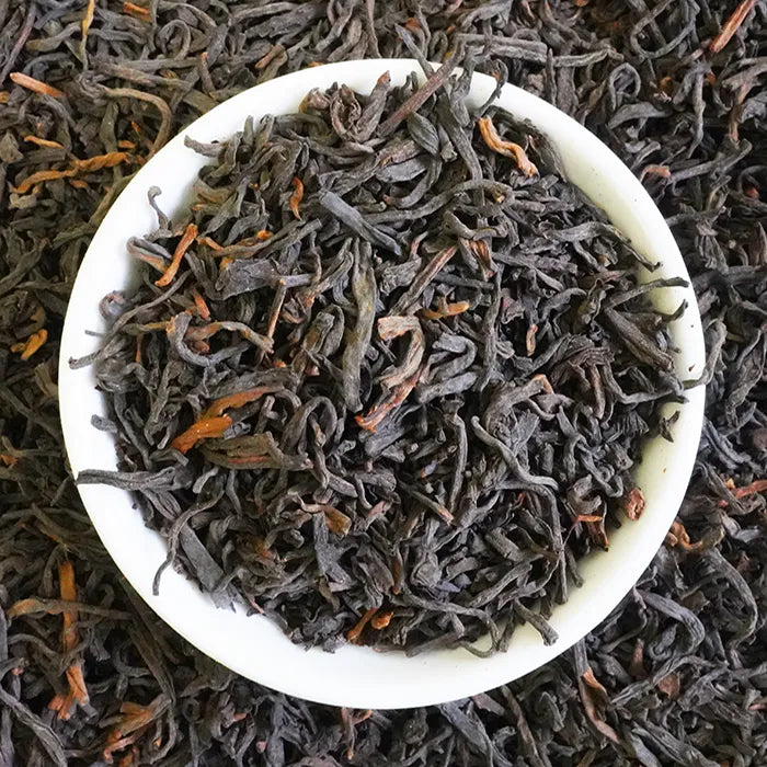 liu pao tea top view