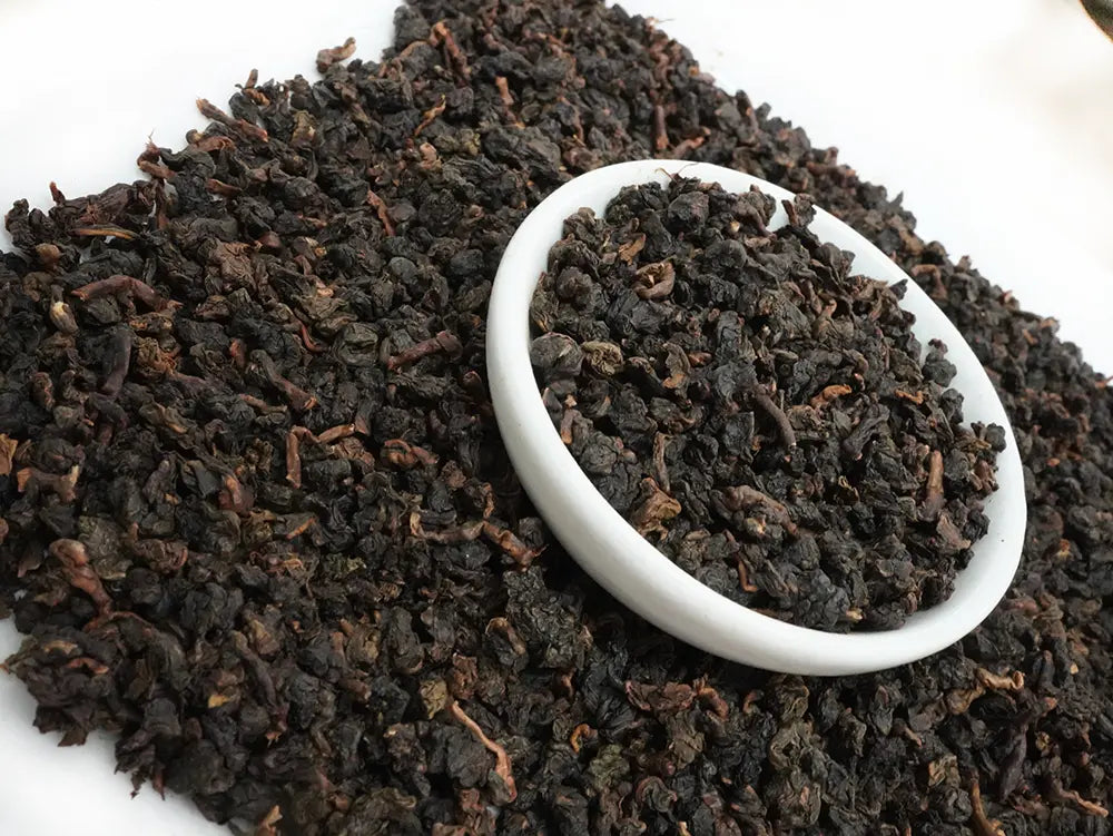 alpine oolong tea from taiwan angle view