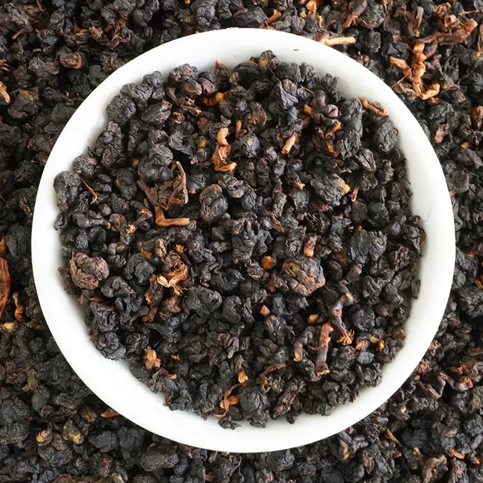 taiwan oolong tea top view
